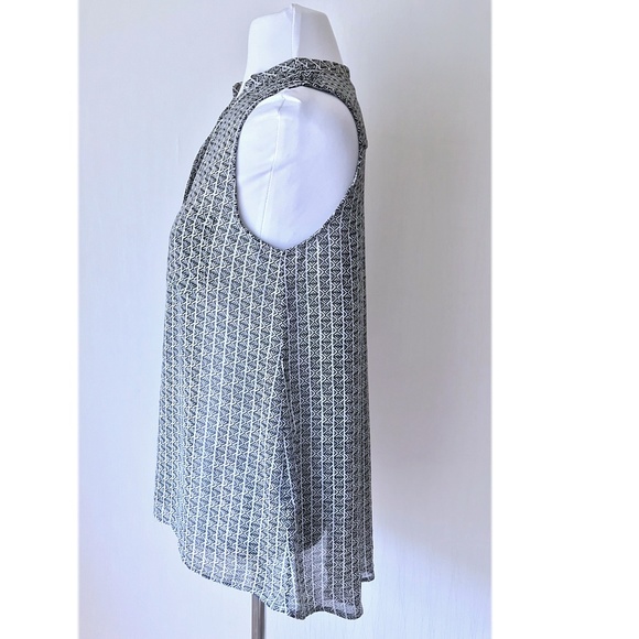 H&M Sheer Black & White Geometric Tank - Picture 5 of 8